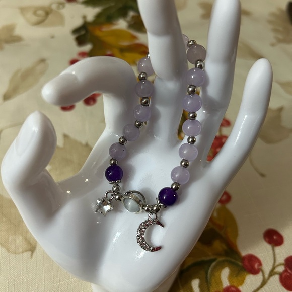 Moon Sun and Star Beaded Charm Bracelet - Picture 4 of 6